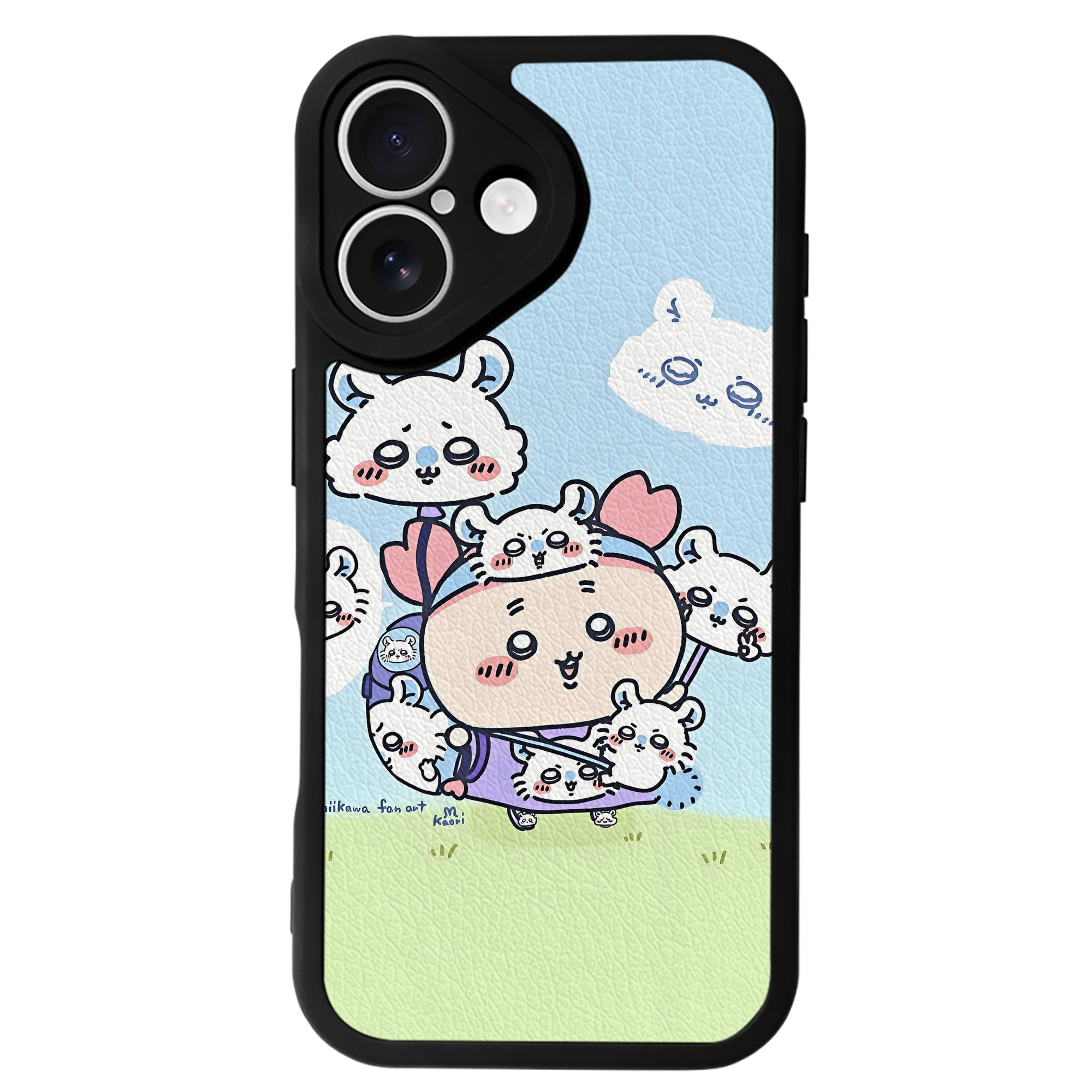（画像用） ちいかわ Chii-kawa 【iPhone 16シリーズ対応】シリコンスマホケース（レザー調） 材質：シリコン